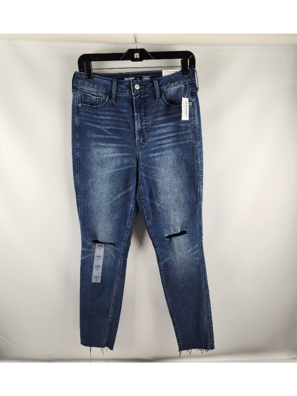 Old Navy Jeans Womens 8 Rockstar Super Skinny Extra High Rise Distressed NWT